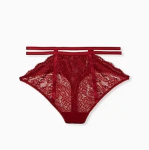🆕️ BLACK LACE CUTOUT CAGE HIGH WAIST THONG PANTY